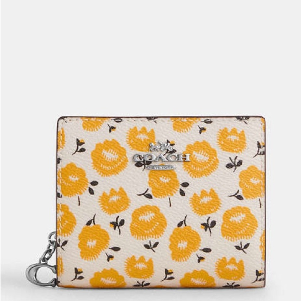 Coach Snap Wallet with Floral Print NWT Retails:$178